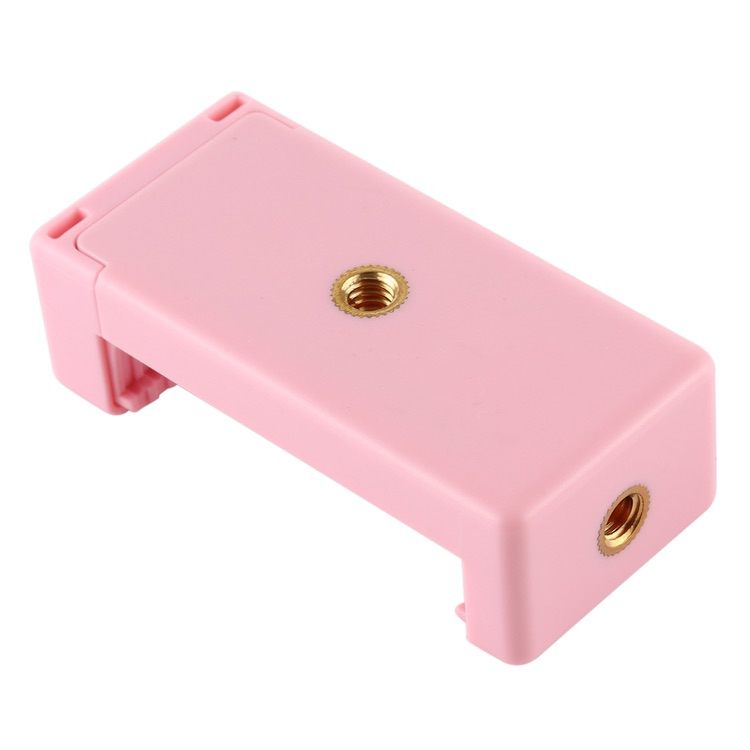 Phone Clamp with 1/4 inch Screw Holes & Cold Shoe Base - Pink