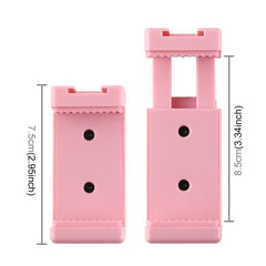 Phone Clamp with 1/4 inch Screw Holes & Cold Shoe Base - Pink