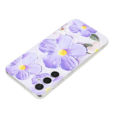 Samsung Galaxy A15 4G / 5G Case Flowers Pattern TPU - Purple