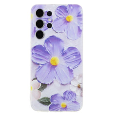 Samsung Galaxy S24 Ultra 5G Case Shockproof Flowers Pattern - Purple