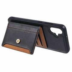 Samsung Galaxy A05 Case Made With Calfskin PU Leather and TPU - Black