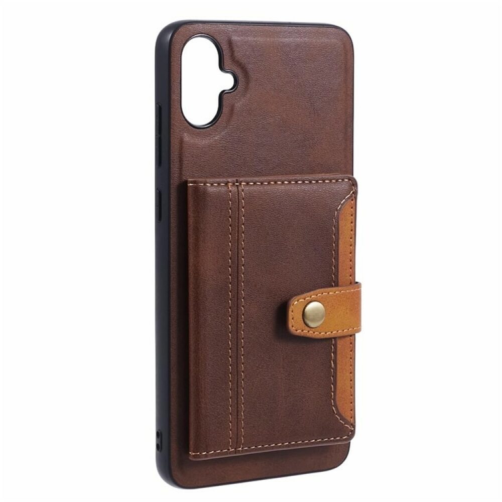 Samsung Galaxy A05 Case Made With Calfskin PU Leather and TPU - Brown