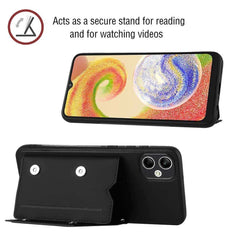 Samsung Galaxy A05 Case With Skin Feel PU Leather - Black