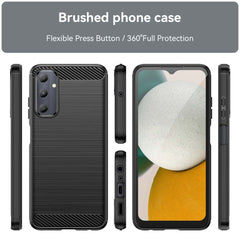 Samsung Galaxy A05s Case With Brushed Texture Carbon Fiber TPU - Black