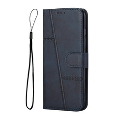 Samsung Galaxy A14 5G Case Stitching Calf Texture Secure Wallet - Black