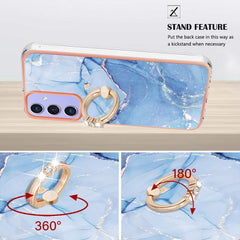 Samsung Galaxy A15 5G Case Electroplating Marble - Blue