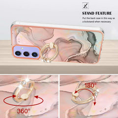 Samsung Galaxy A15 5G Case Electroplating Marble - Rose Gold