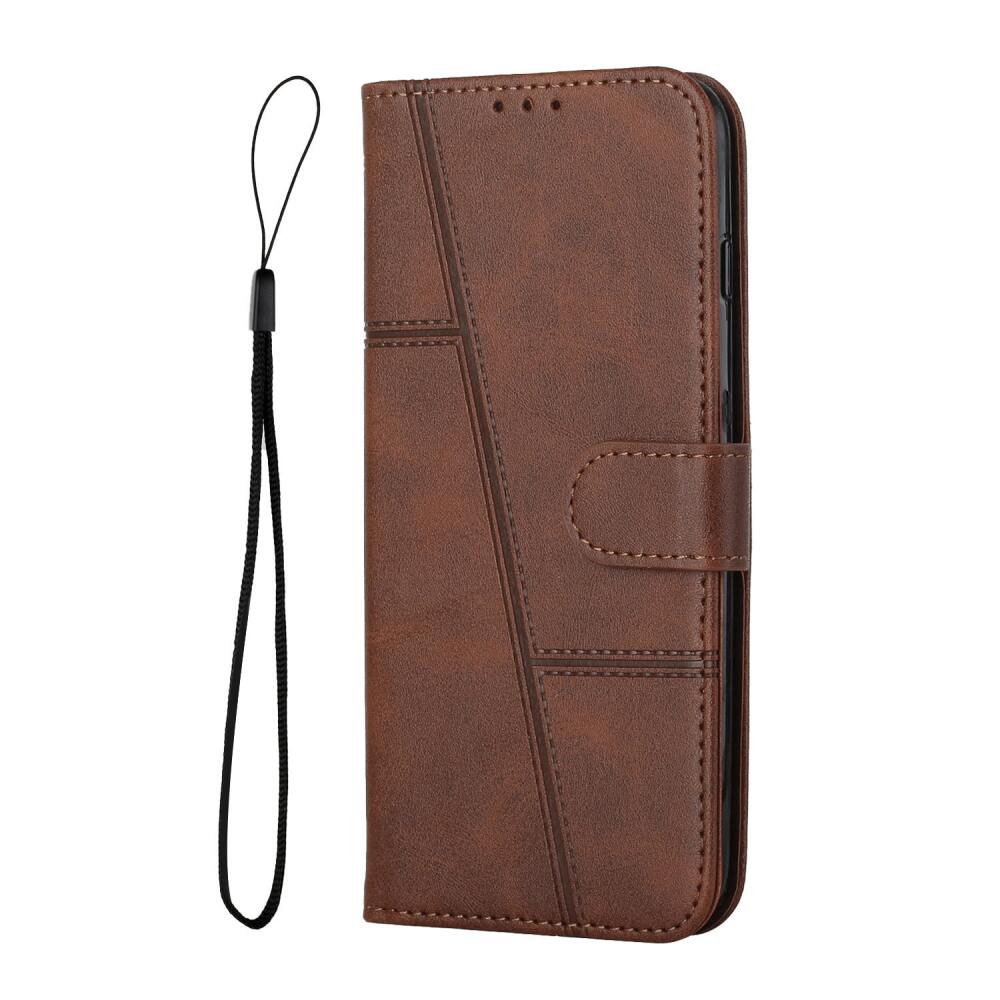 Samsung Galaxy A15 5G Case Stitching Calf Texture - Brown