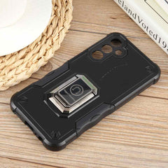 Samsung Galaxy A15 5G Case With Metal Ring Holder - Black