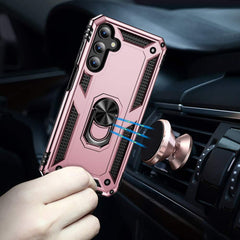 Samsung Galaxy A15 5G Case With Metal Ring Holder - Rose Gold