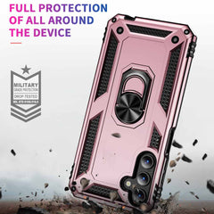 Samsung Galaxy A15 5G Case With Metal Ring Holder - Rose Gold