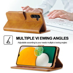 Samsung Galaxy A24 4G Case Calf Texture Secure Magnetic - Brown