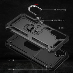 Samsung Galaxy A24 4G Case with Metal Ring Holder - Black