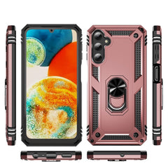 Samsung Galaxy A24 4G Case with Metal Ring Holder - Rose Gold