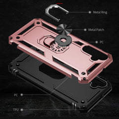 Samsung Galaxy A24 4G Case with Metal Ring Holder - Rose Gold
