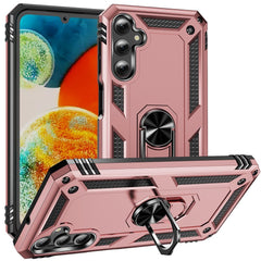 Samsung Galaxy A24 4G Case with Metal Ring Holder - Rose Gold