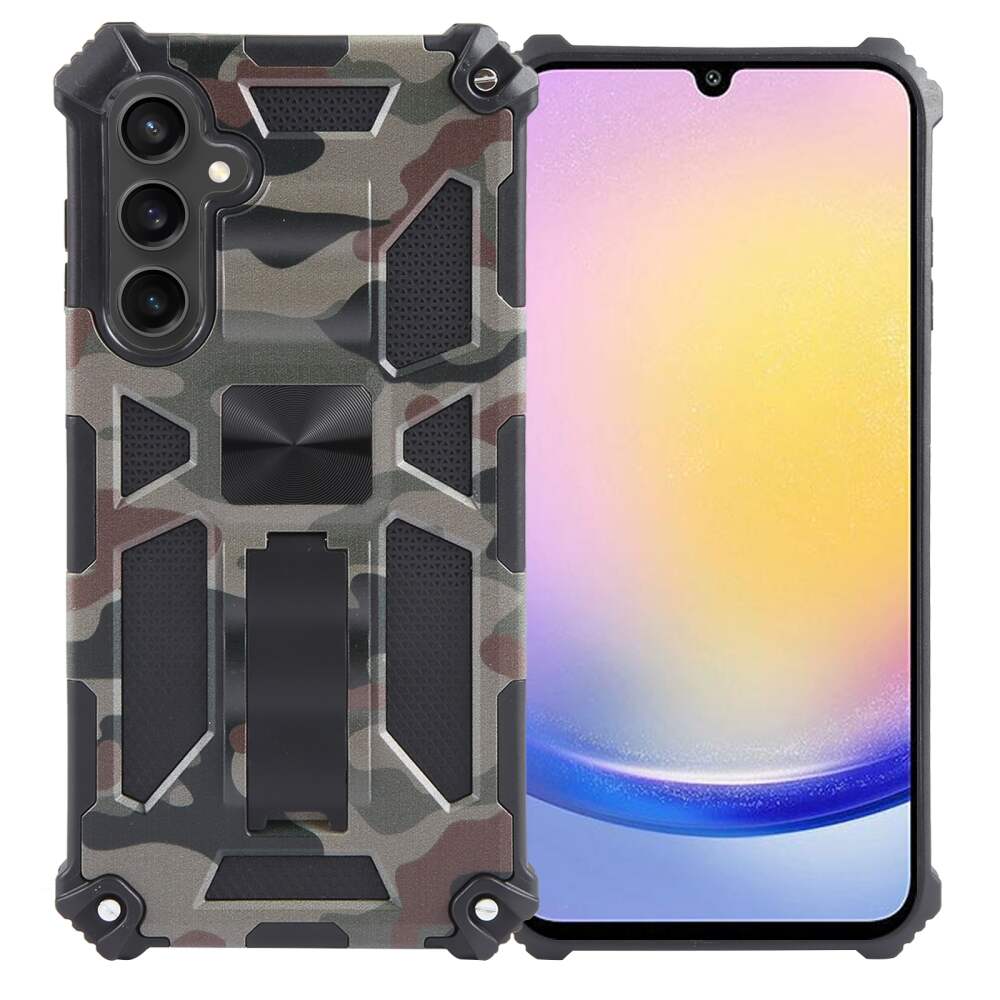 Samsung Galaxy A25 5G Case Camouflage Armor Kickstand - Army Green