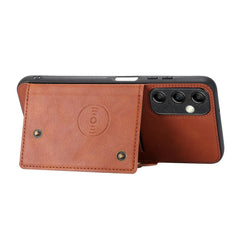 Samsung Galaxy A25 5G Case Double Buckle Card Slots - Brown