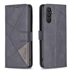 Samsung Galaxy A25 5G Case Rhombus Texture Leather - Black