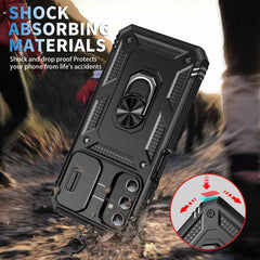 Samsung Galaxy A25 5G Case Sliding Camshield With Holder - Black