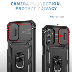 Samsung Galaxy A25 5G Case Sliding Camshield With Holder - Black