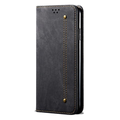 Samsung Galaxy A34 5G Case Denim Texture PU Leather - Black