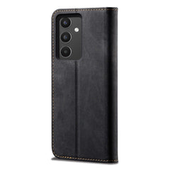 Samsung Galaxy A34 5G Case Denim Texture PU Leather - Black