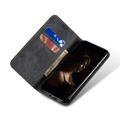 Samsung Galaxy A34 5G Case Denim Texture PU Leather - Black