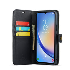 Samsung Galaxy A34 5G Case DG MING Secure Wallet Case - Black