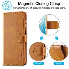 Samsung Galaxy A34 5G Case LC.IMEEKE Calf Texture - Brown