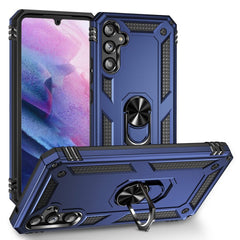 Samsung Galaxy A34 5G Case Shockproof with Metal Ring Holder - Blue