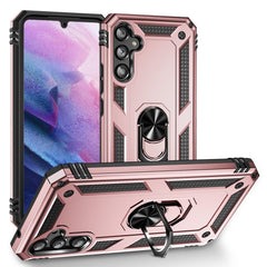 Samsung Galaxy A34 5G Case with Metal Ring Holder - Rose Gold