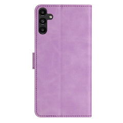 Samsung Galaxy A35 5G Case Butterflies Embossed Leather - Purple