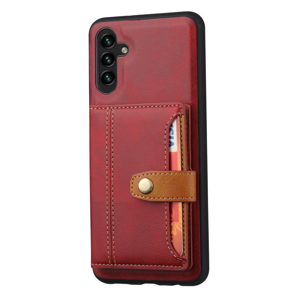 Samsung Galaxy A35 5G Case Calfskin Card Slot - Red