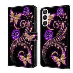 Samsung Galaxy A35 5G Case Purple Flower Butterfly Design