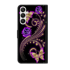 Samsung Galaxy A35 5G Case Purple Flower Butterfly Design