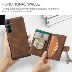 Samsung Galaxy A35 5G Case With Detachable Magnetic Wallet - Brown