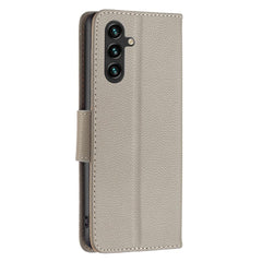 Samsung Galaxy A55 5G Case Litchi Texture PU Leather - Grey