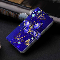 Samsung Galaxy A35 5G Case Protective PU Leather - Diamond Butterfly