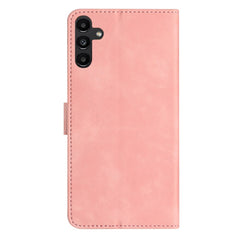Samsung Galaxy A35 5G Case Seven Butterflies Embossed Leather - Pink