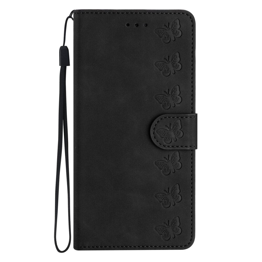 Samsung Galaxy A35 5G Case Seven Butterflies Wallet - Black