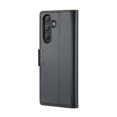 Samsung Galaxy A55 5G Case Butterfly Buckle Litchi Texture - Black