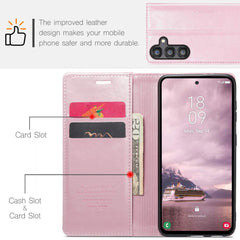 Samsung Galaxy A55 5G Case CaseMe 003 Crazy Horse Texture Flip - Pink