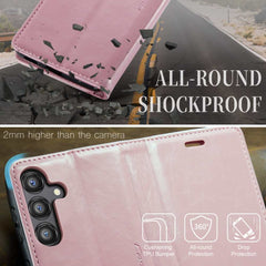Samsung Galaxy A55 5G Case CaseMe 003 Crazy Horse Texture Flip - Pink