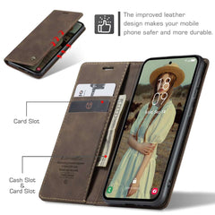 Samsung Galaxy A55 5G Case CaseMe 013 PU Leather Wallet - Coffee