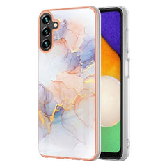 Samsung Galaxy A55 5G Case Electroplating IMD TPU - White Marble