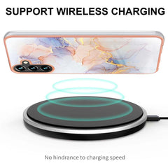 Samsung Galaxy A55 5G Case Electroplating IMD TPU - White Marble