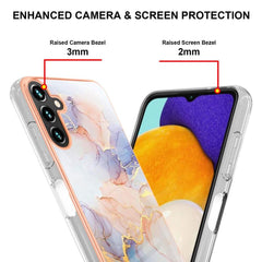 Samsung Galaxy A55 5G Case Electroplating IMD TPU - White Marble