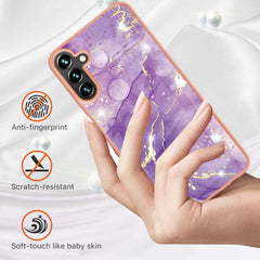 Samsung Galaxy A55 5G Case Electroplating Marble - Purple