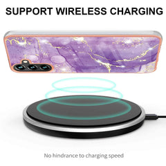 Samsung Galaxy A55 5G Case Electroplating Marble - Purple